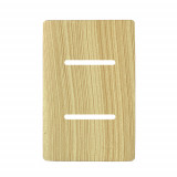 Placa p/ 2 Interruptores 4x2 - Novara Maple